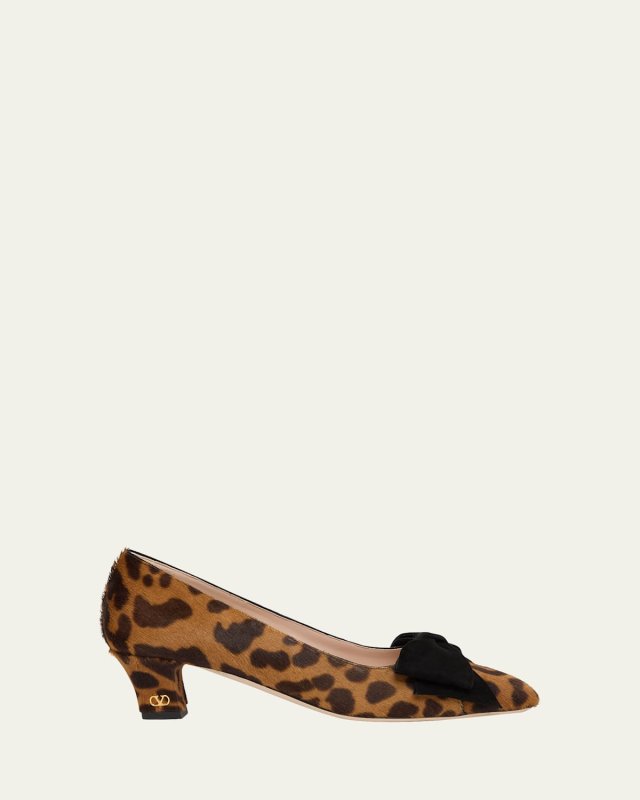 Bowow Leopard Calf Hair Pumps